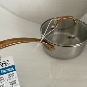 Viking Silver Saucepan with copper Handle